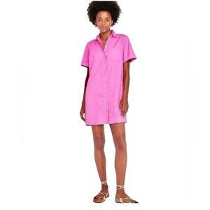 Old Navy Button Down Mini Shirt Dress. Perfect condition. Vivid Begonia. Size L